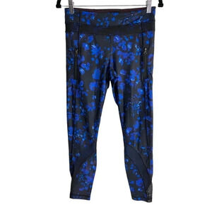 Lululemon Inspire Tight II *Full-On Luxtreme (Mesh) Black/Blue-sz 6